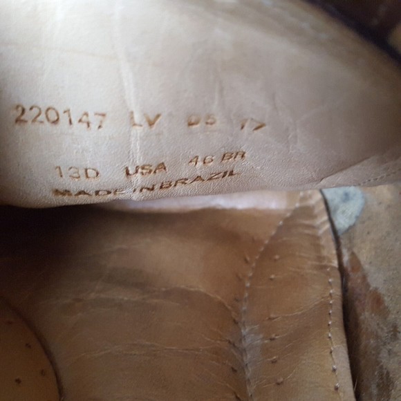 Sandro Moscoloni Oxfords Shoes Mens Sz 13 D Brown Leather Brogue Cap Toe 220147 - Picture 8 of 10